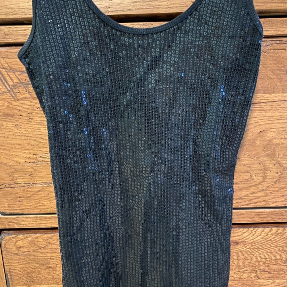 Black sequined express tank